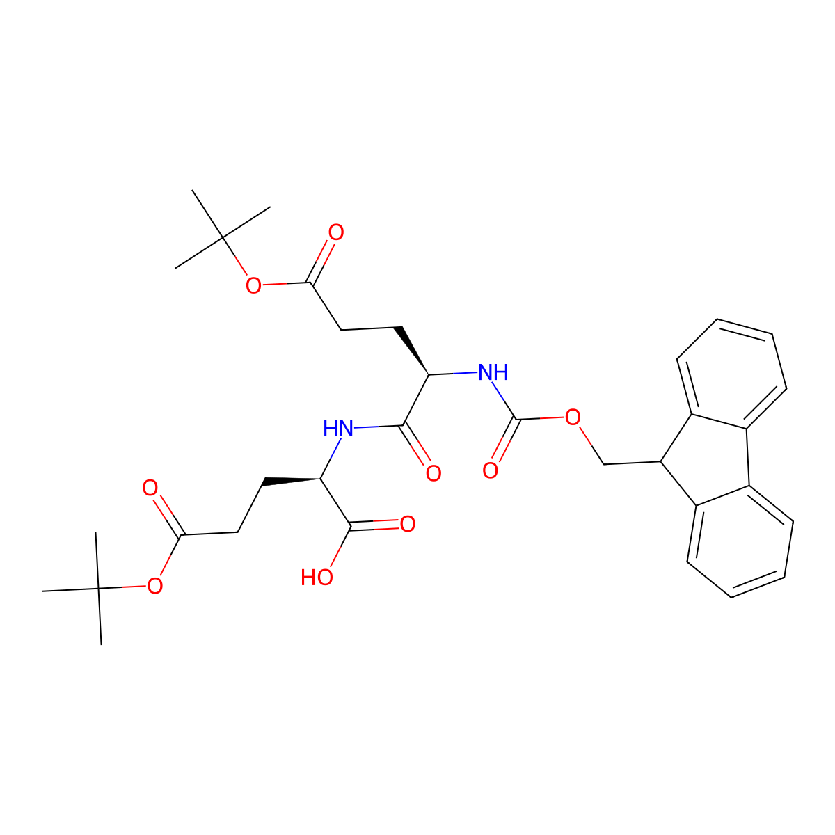 Fmoc-Glu(tBu)-Glu(tBu)-OH molecular structure, CAS 200640-96-6