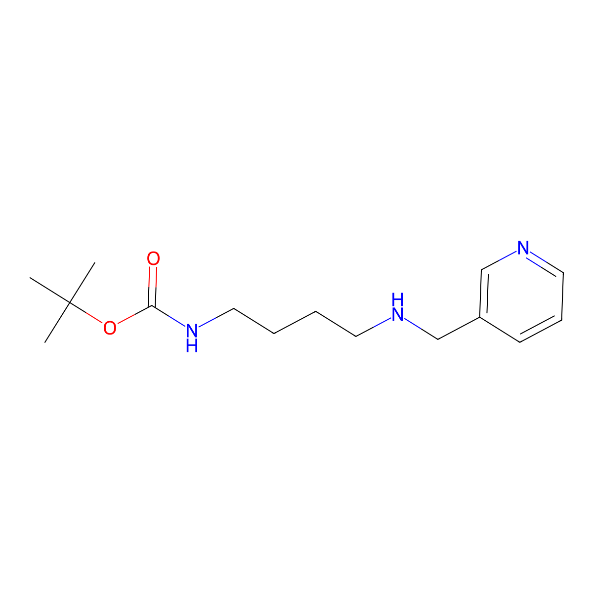 tert-butyl N-[4-(3-pyridylmethylamino)butyl]carbamate molecular structure, CAS 2006404-47-1