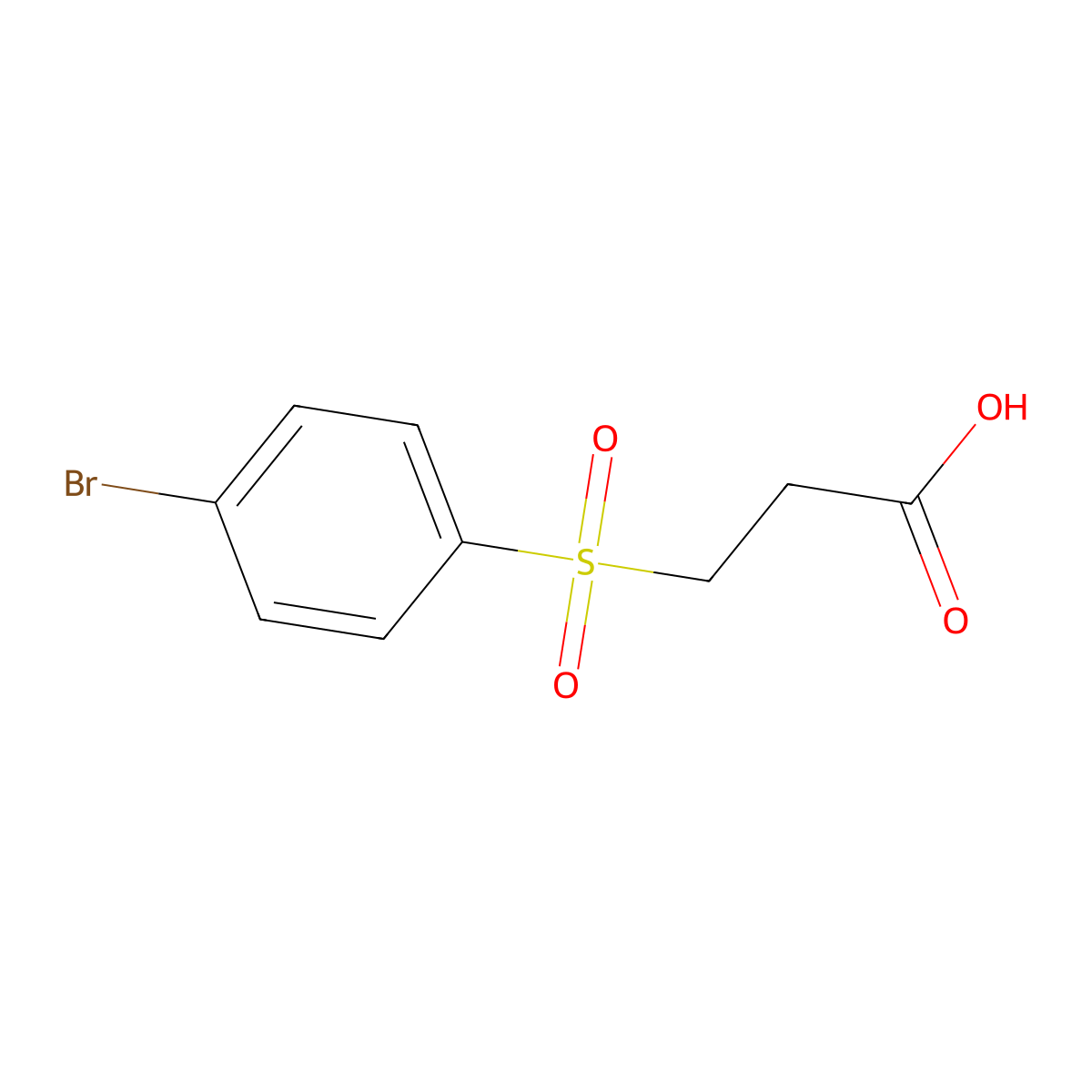 3-(4-Bromobenzenesulfonyl)propanoic acid molecular structure, CAS 200643-57-8