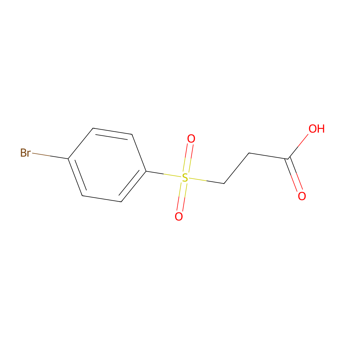 3-(4-Bromobenzenesulfonyl)propanoic acid molecular structure, CAS 200643-57-8