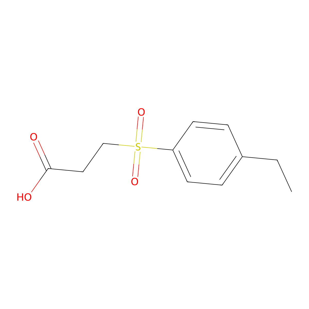 3-(4-Ethyl-benzenesulfonyl)-propionic acid molecular structure, CAS 200643-81-8