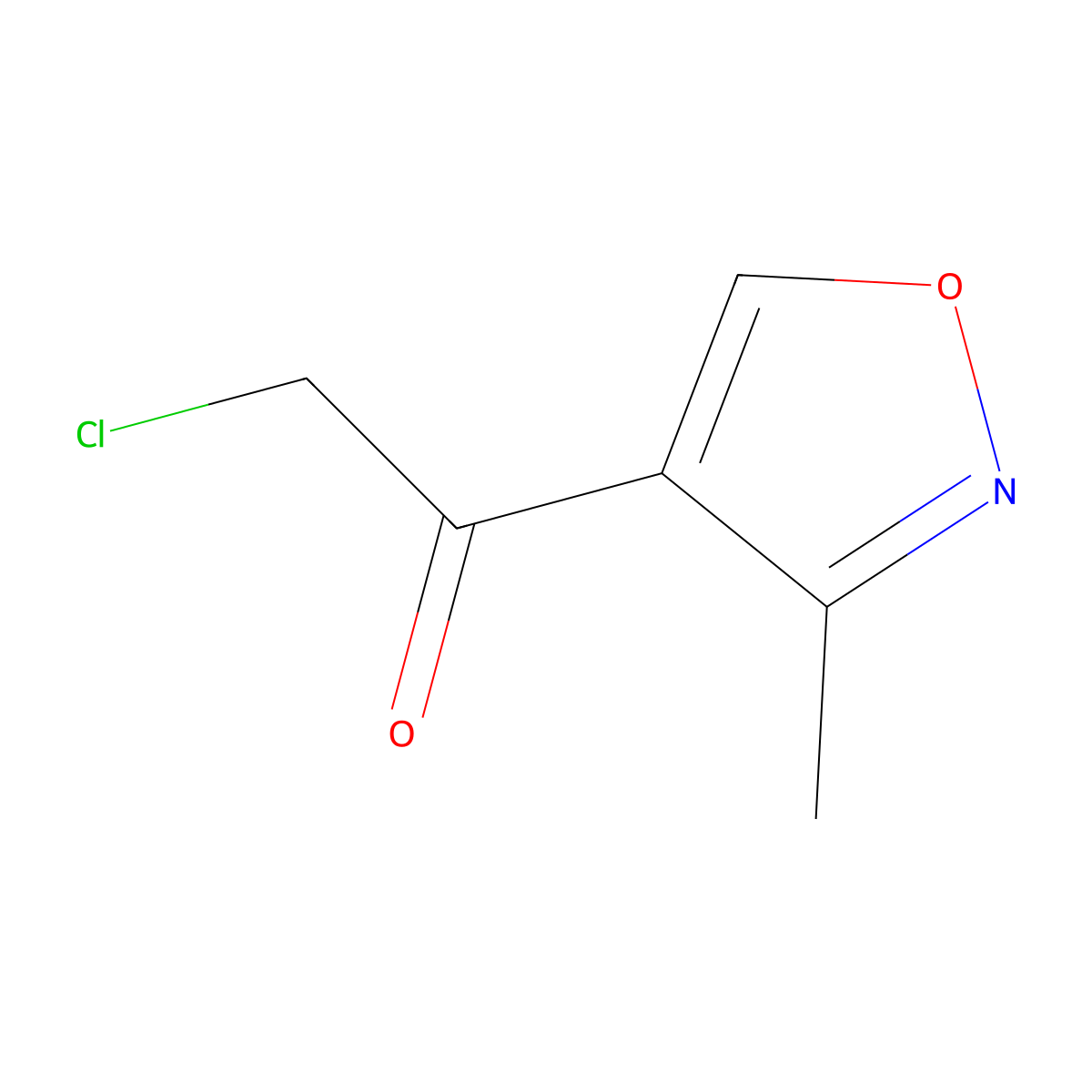 2-Chloro-1-(3-methyl-1,2-oxazol-4-yl)ethan-1-one molecular structure, CAS 2006435-27-2