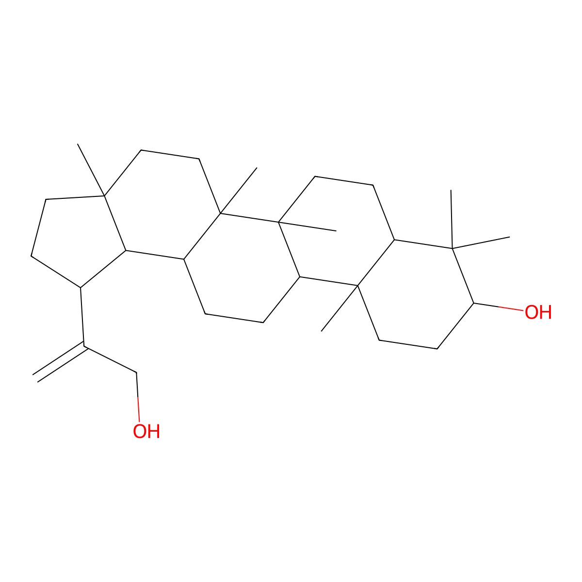 Hennadiol molecular structure, CAS 20065-99-0