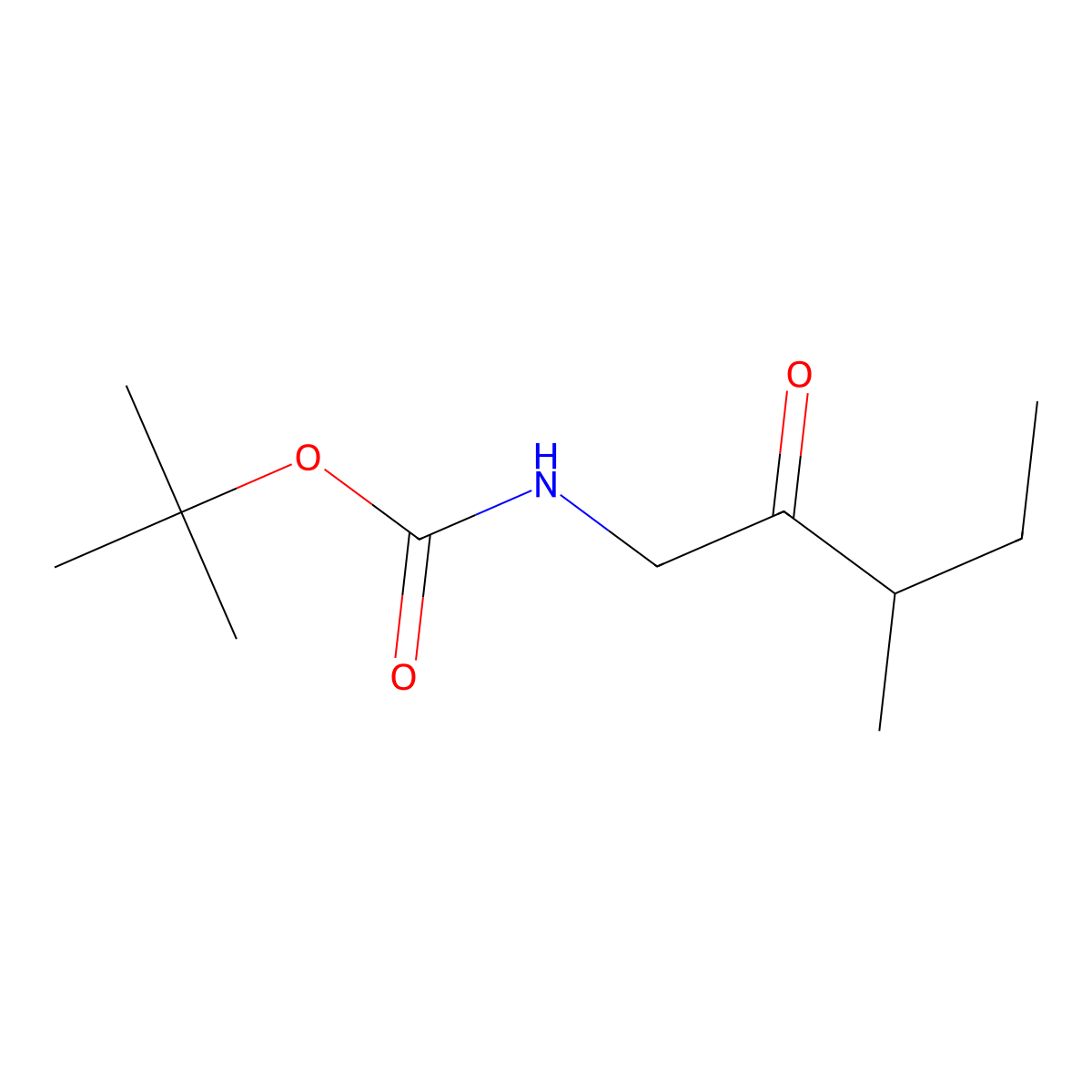 tert-butyl N-(3-methyl-2-oxopentyl)carbamate molecular structure, CAS 2006507-59-9