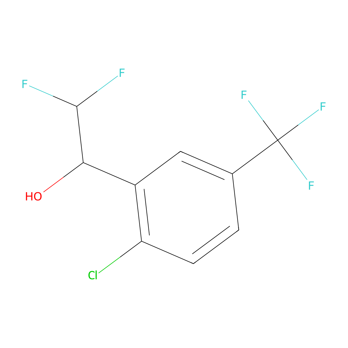 1-[2-Chloro-5-(trifluoromethyl)phenyl]-2,2-difluoroethan-1-ol molecular structure, CAS 2006577-77-9