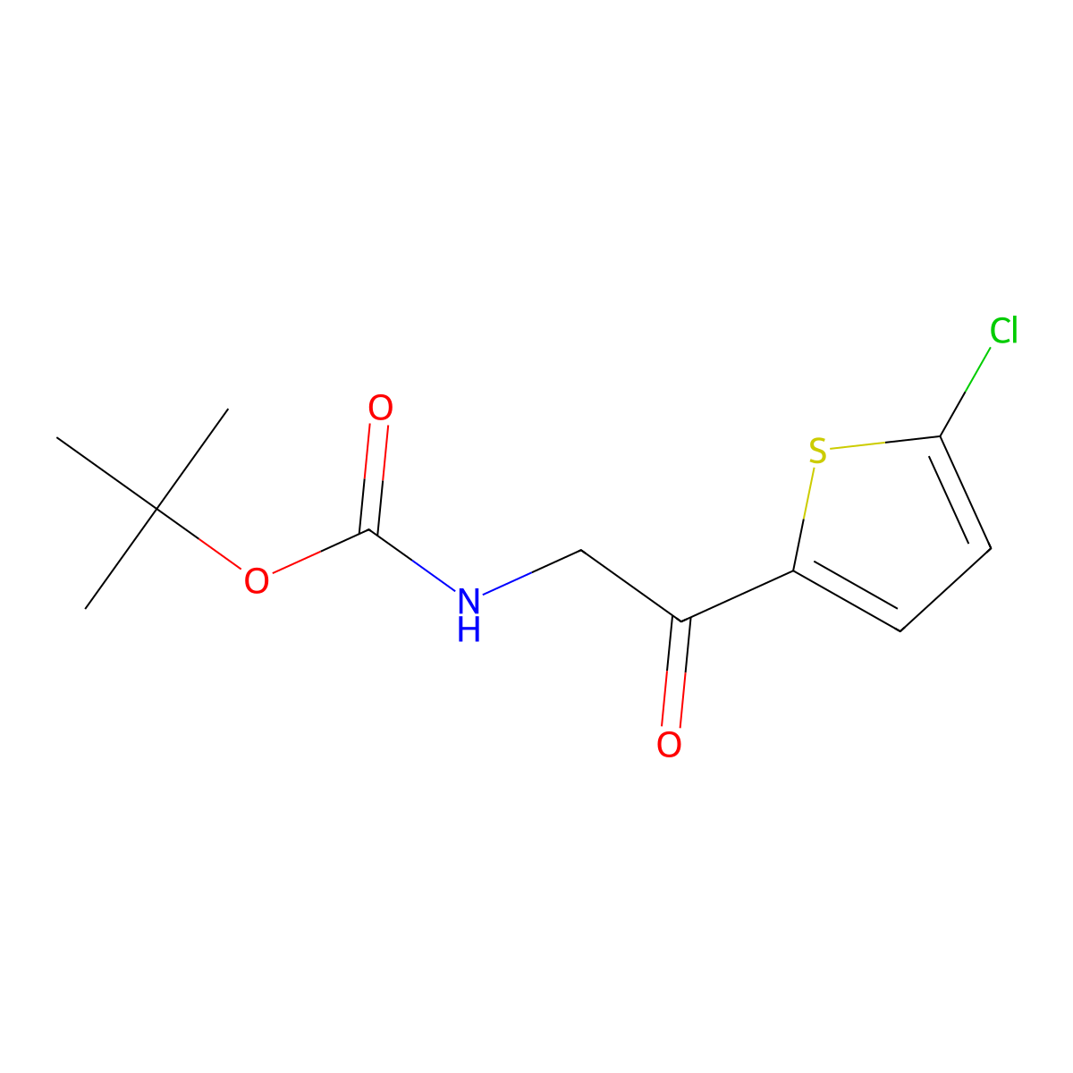 tert-butyl N-[2-(5-chlorothiophen-2-yl)-2-oxoethyl]carbamate molecular structure, CAS 2006604-00-6