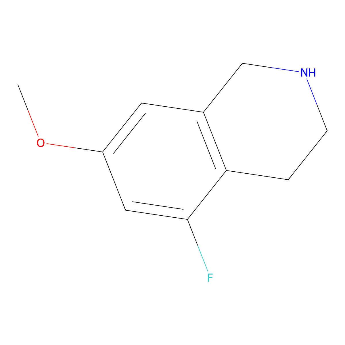 5-Fluoro-7-methoxy-1,2,3,4-tetrahydroisoquinoline molecular structure, CAS 2006616-67-5