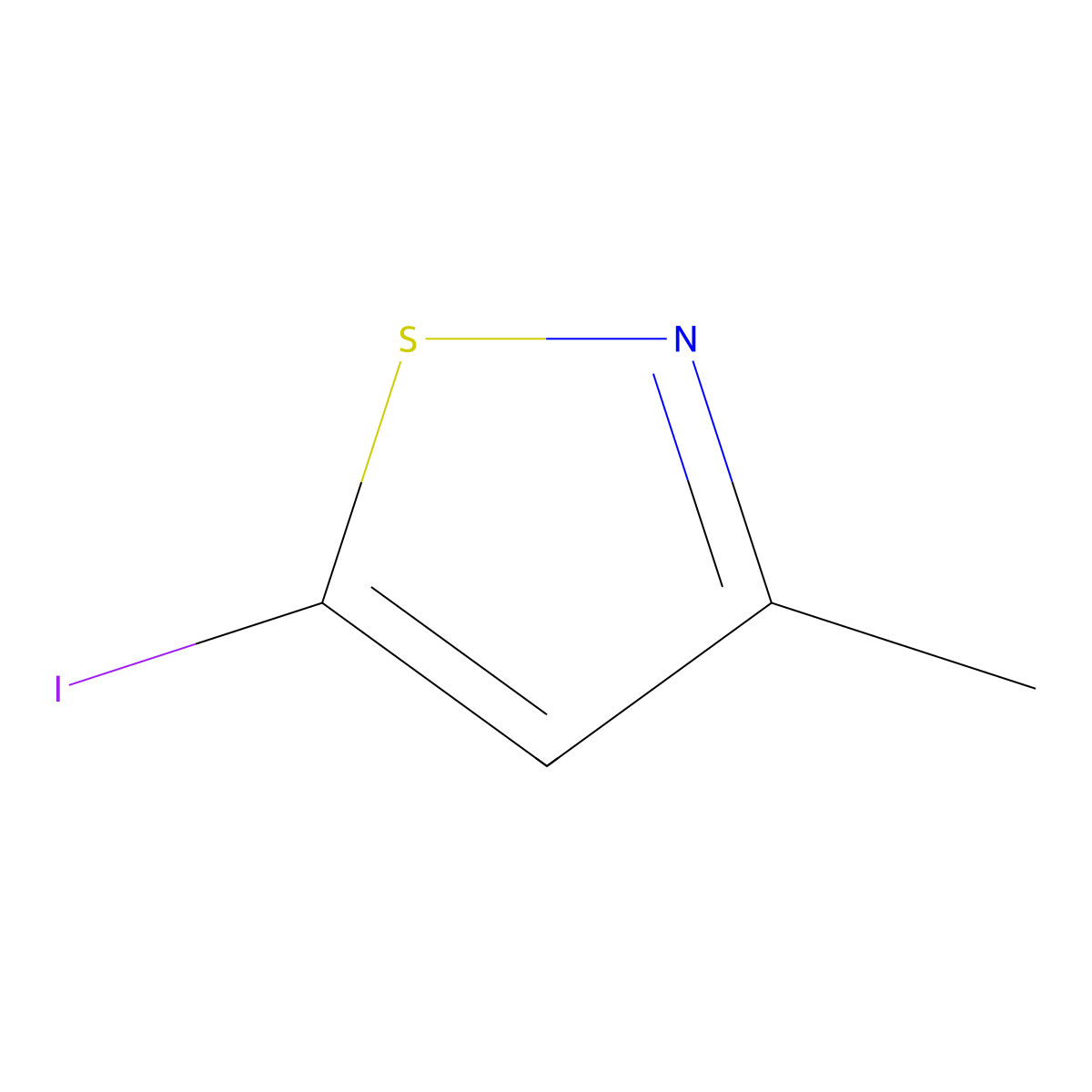 5-Iodo-3-methyl-1,2-thiazole molecular structure, CAS 20067-15-6