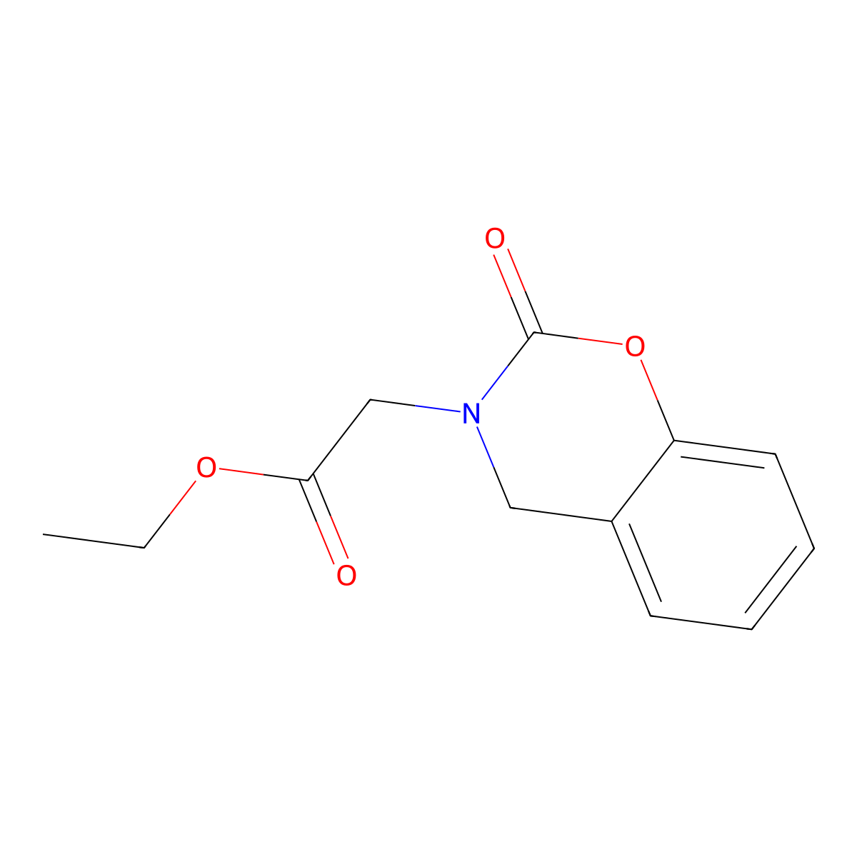 Ethyl (2-oxo-2H-1,3-benzoxazin-3(4H)-yl)acetate molecular structure, CAS 20068-41-1