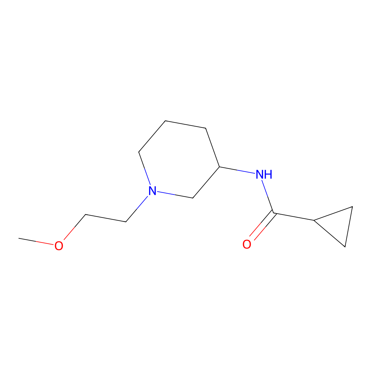 N-[1-(2-methoxyethyl)piperidin-3-yl]cyclopropanecarboxamide molecular structure, CAS 2006829-23-6