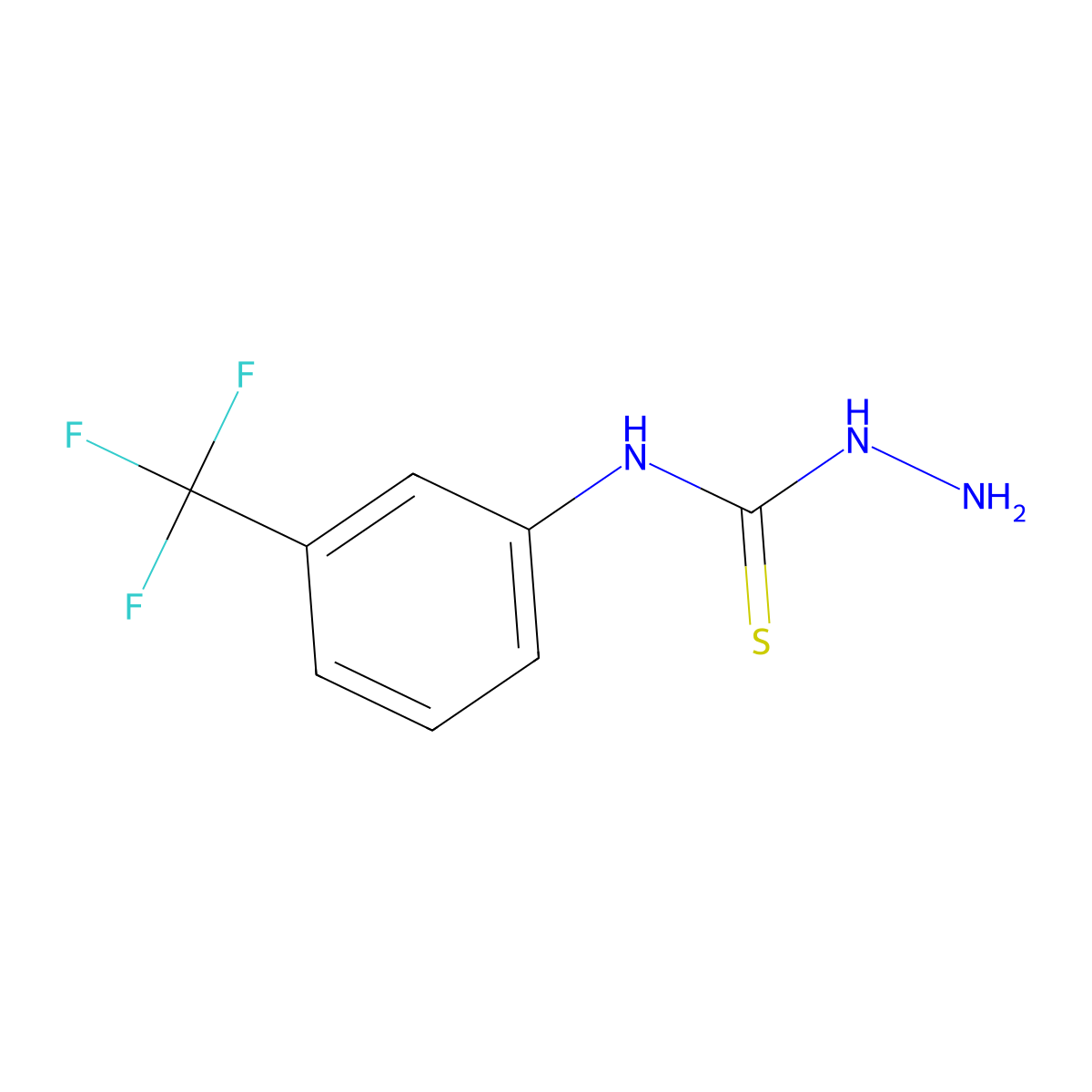 N-(3-(Trifluoromethyl)phenyl)hydrazinecarbothioamide molecular structure, CAS 20069-30-1