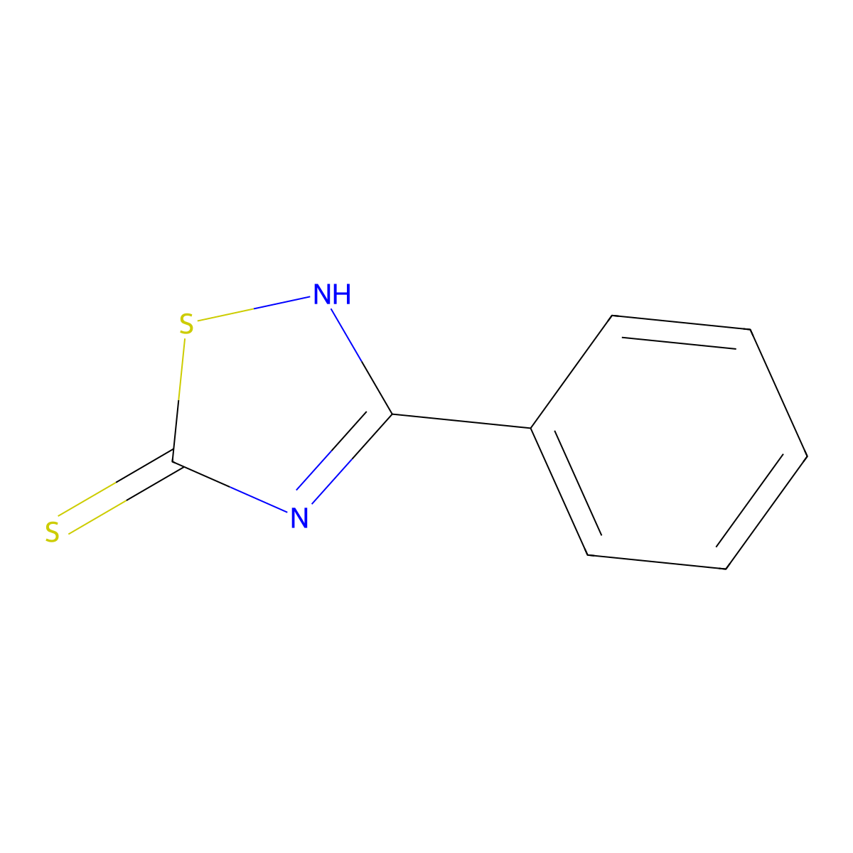3-Phenyl-1,2,4-thiadiazole-5-thiol molecular structure, CAS 20069-34-5