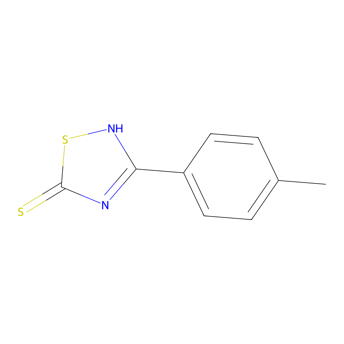 3-(4-Methylphenyl)-1,2,4-thiadiazole-5(2H)-thione molecular structure, CAS 20069-37-8