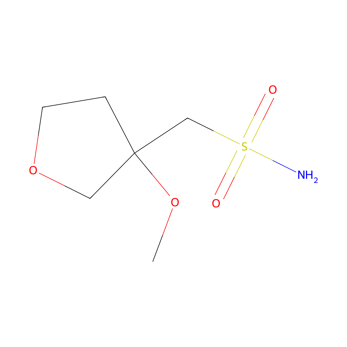 (3-Methoxyoxolan-3-yl)methanesulfonamide molecular structure, CAS 2006960-45-6