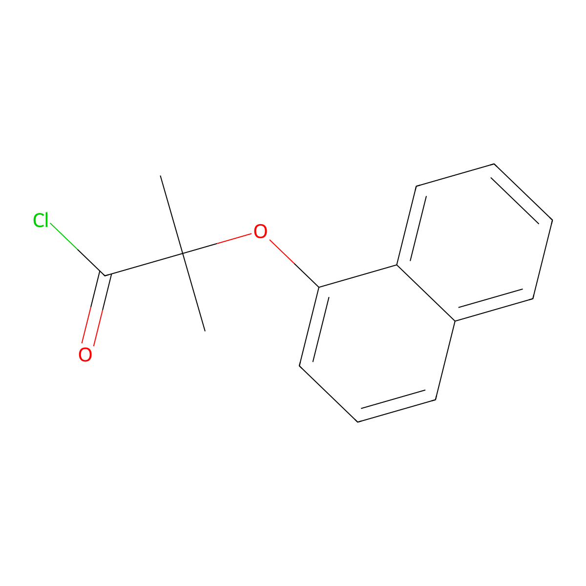 2-Methyl-2-(1-naphthyloxy)propanoyl chloride molecular structure, CAS 2007-10-5