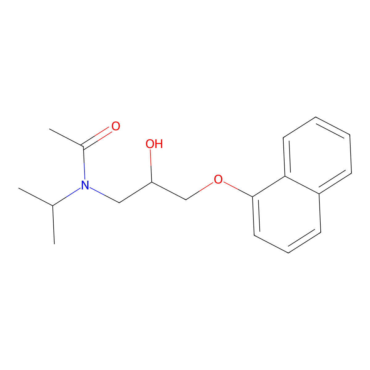 N-Acetylpropranolol molecular structure, CAS 2007-11-6
