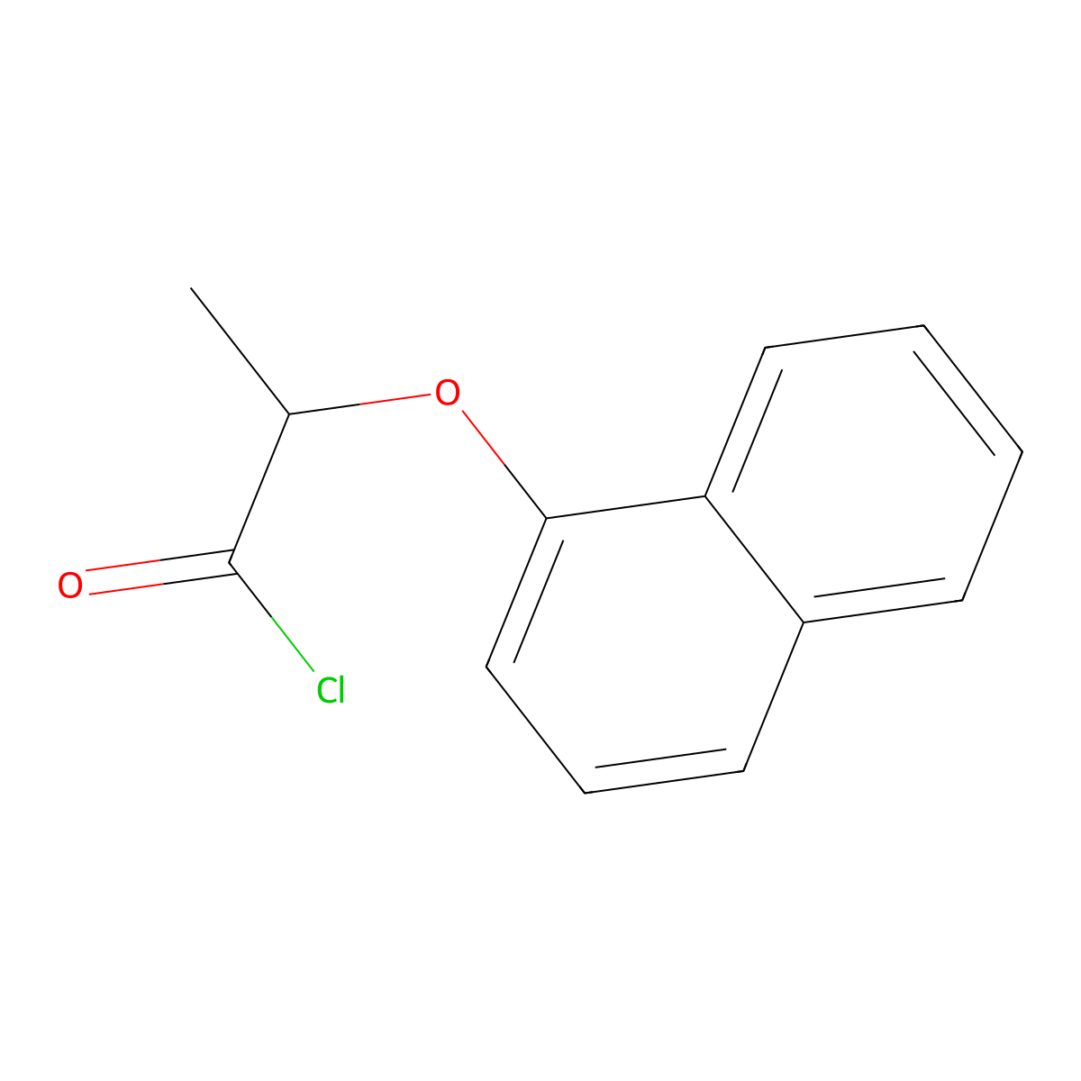 2-(1-Naphthalenyloxy)propanoyl chloride molecular structure, CAS 2007-13-8