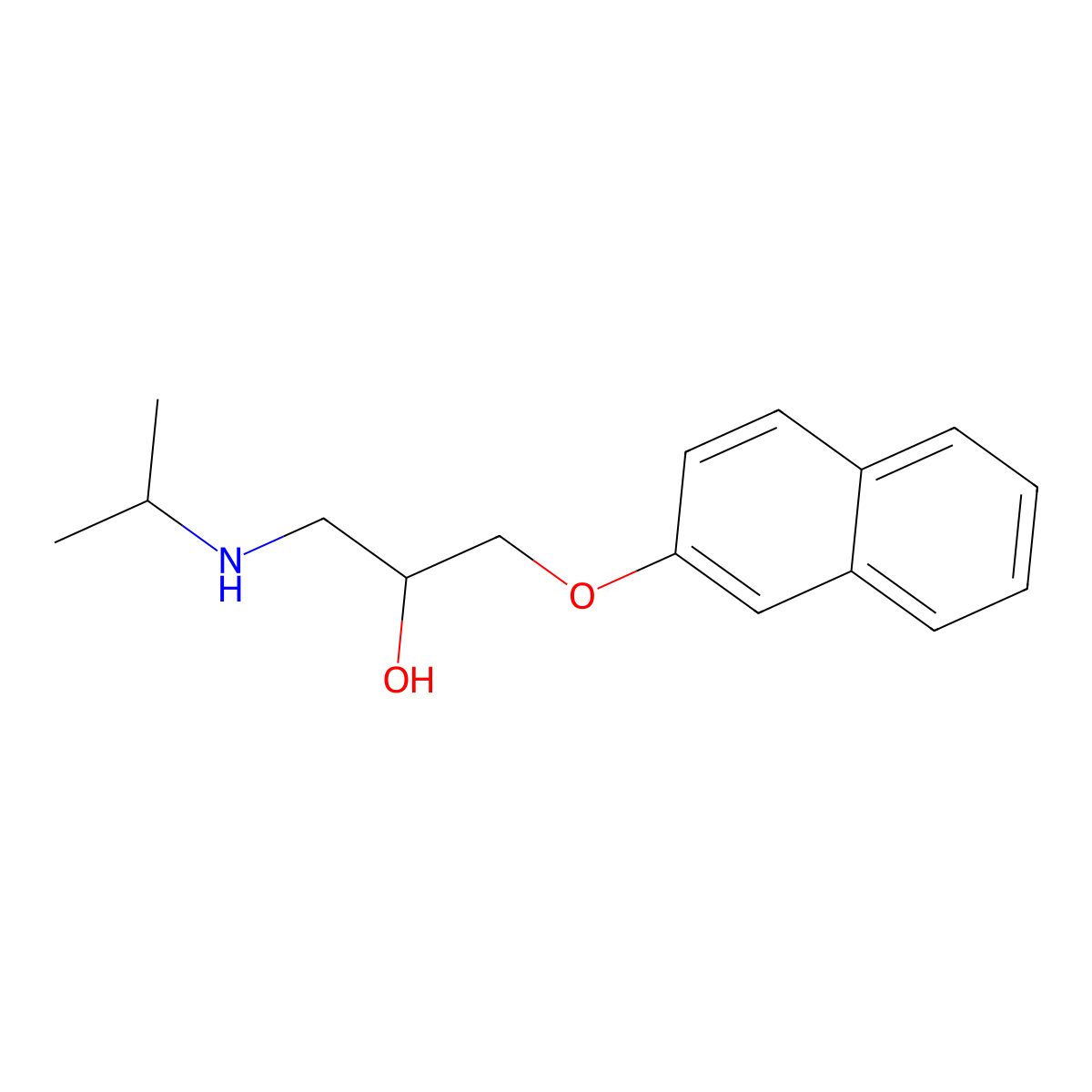 1-((1-Methylethyl)amino)-3-(2-naphthalenyloxy)-2-propanol molecular structure, CAS 2007-72-9