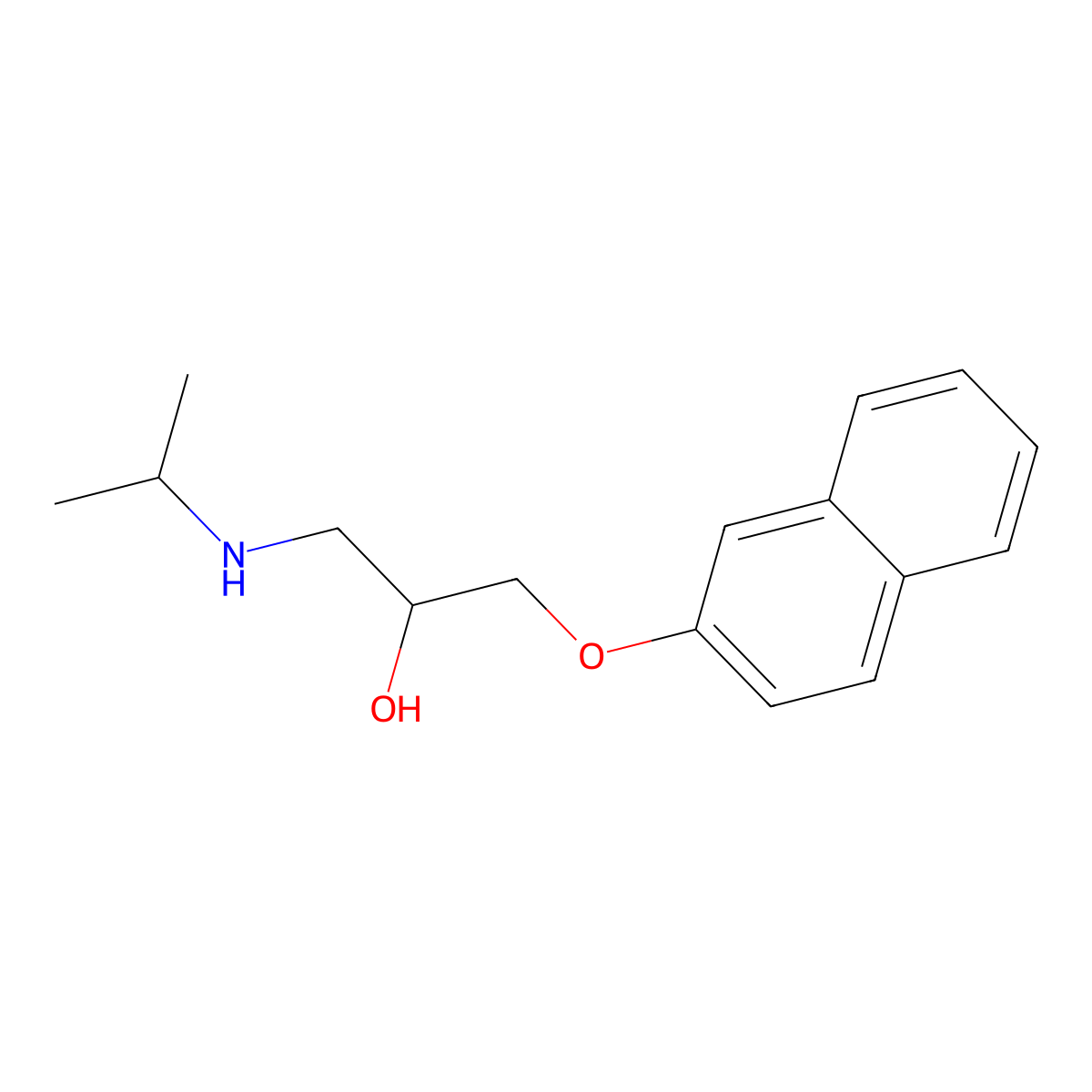 1-((1-Methylethyl)amino)-3-(2-naphthalenyloxy)-2-propanol molecular structure, CAS 2007-72-9