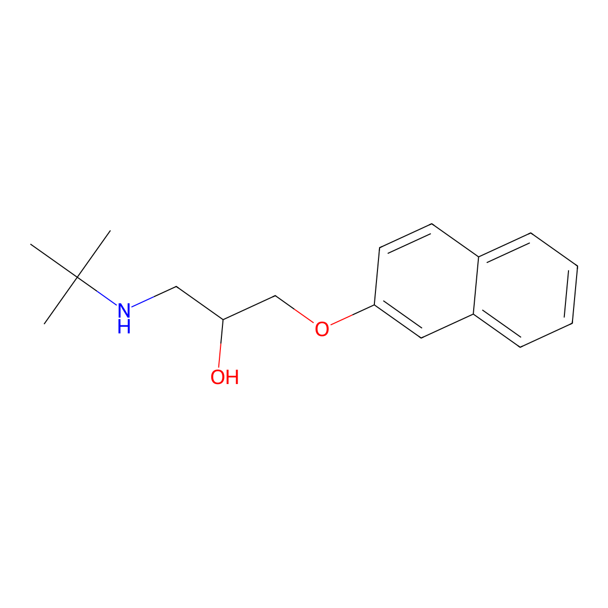1-(Tert-butylamino)-3-(naphthalen-2-yloxy)propan-2-OL molecular structure, CAS 2007-73-0