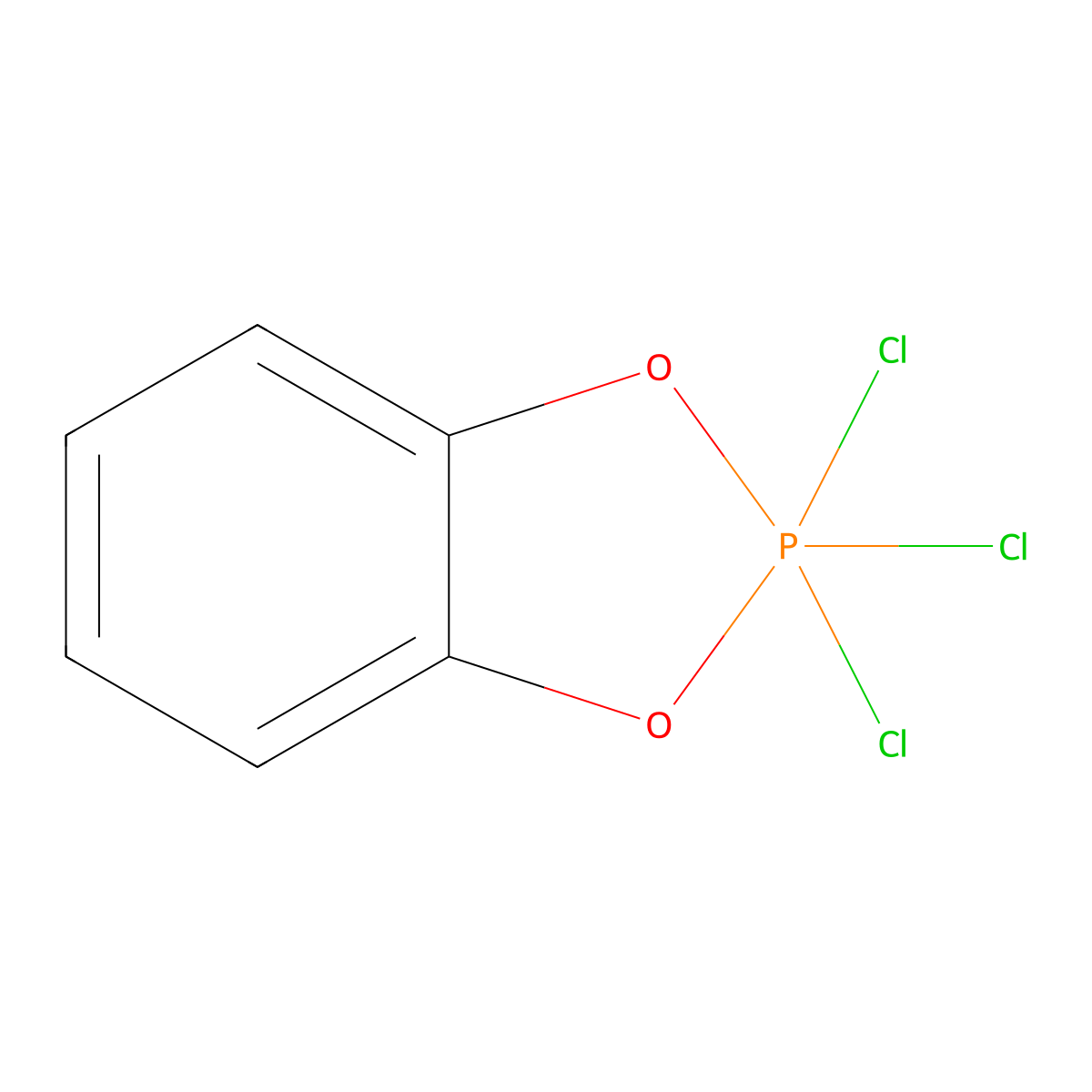 2,2,2-Trichloro-2,2-dihydro-1,3,2-benzodioxaphosphole molecular structure, CAS 2007-97-8