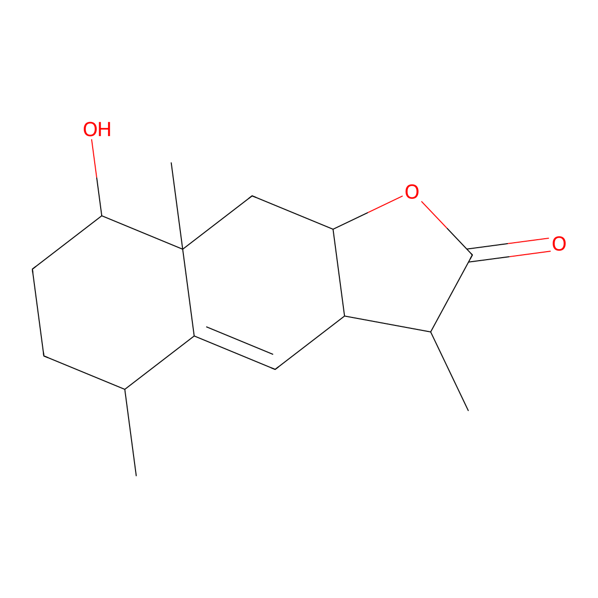 1b-Hydroxy-11a,13-dihydroalantolactone molecular structure, CAS 200703-30-6