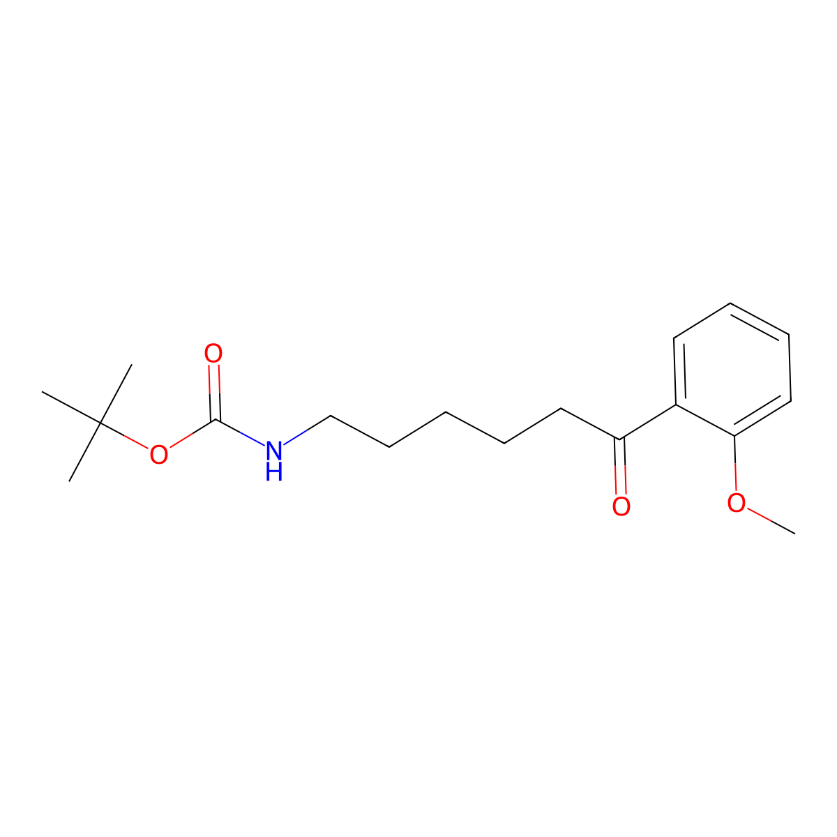tert-Butyl N-[6-(2-methoxyphenyl)-6-oxohexyl]carbamate molecular structure, CAS 2007044-06-4