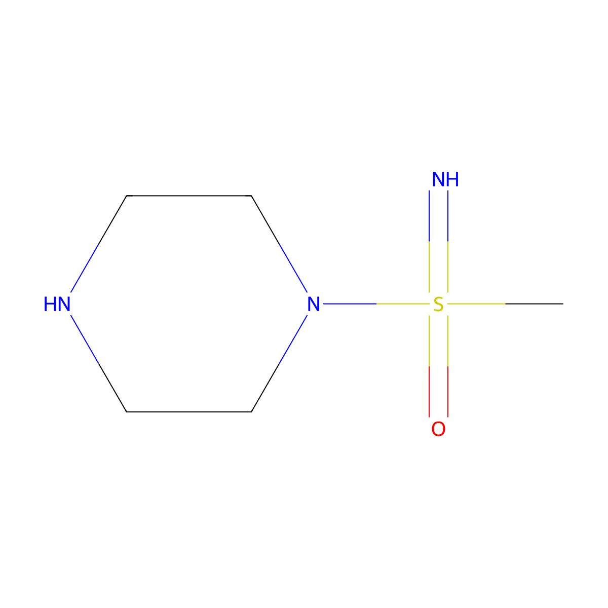 Imino(methyl)(piperazin-1-yl)-lambda6-sulfanone molecular structure, CAS 2007045-04-5