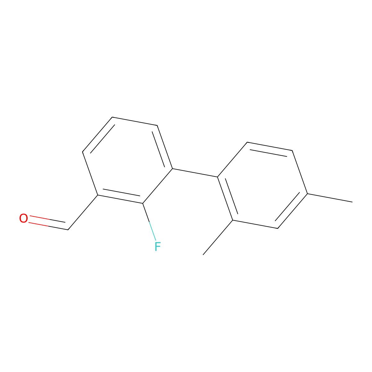 3-(2,4-Dimethylphenyl)-2-fluorobenzaldehyde molecular structure, CAS 2007052-86-8