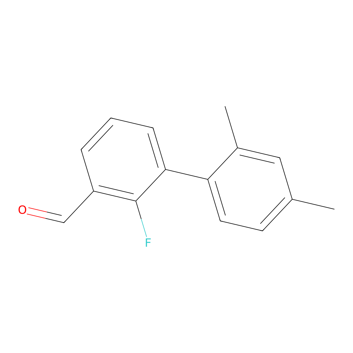 3-(2,4-Dimethylphenyl)-2-fluorobenzaldehyde molecular structure, CAS 2007052-86-8