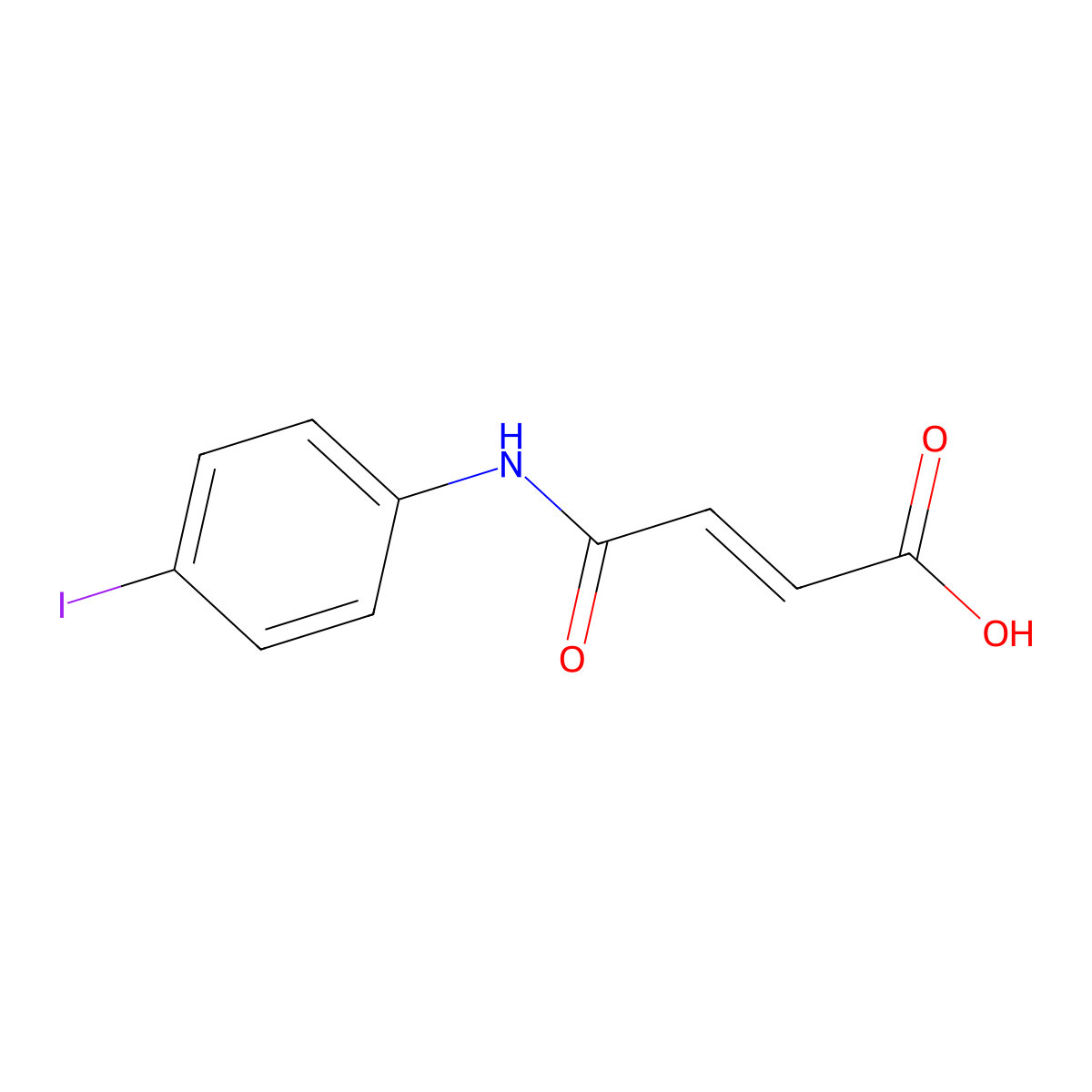 (E)-4-(4-iodoanilino)-4-oxo-2-butenoic acid molecular structure, CAS 200706-68-9