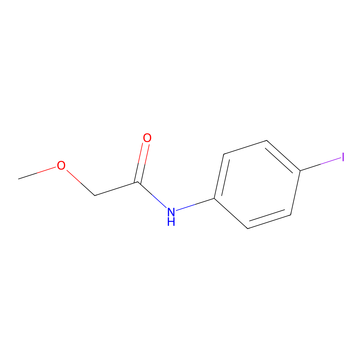 N-(4-iodophenyl)-2-methoxyacetamide molecular structure, CAS 200706-69-0