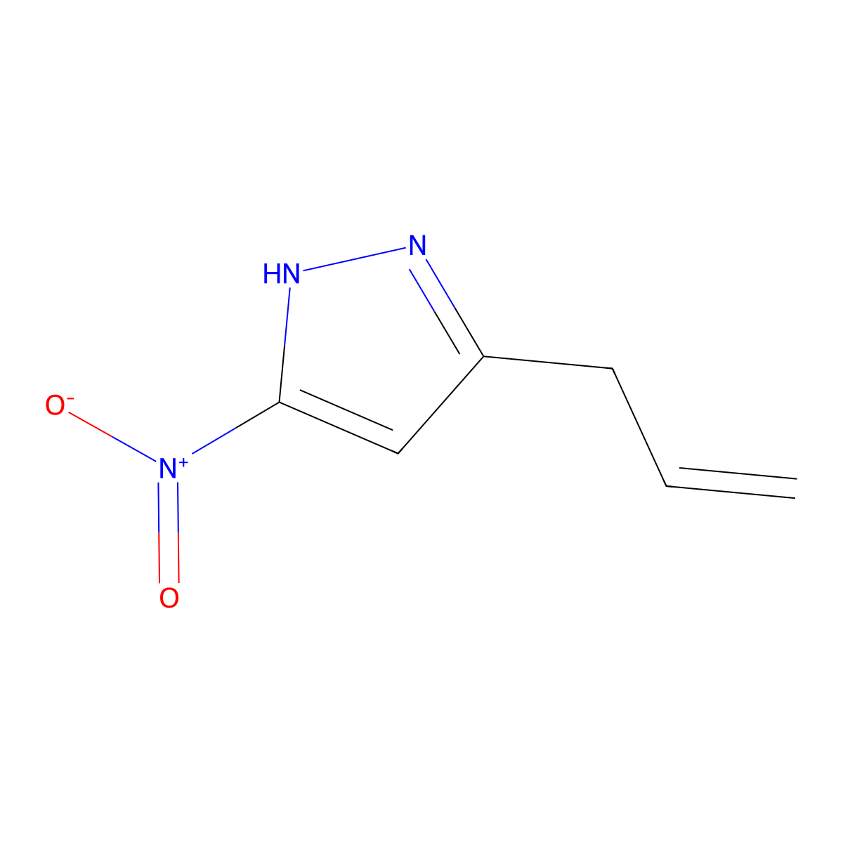 5-nitro-3-(prop-2-en-1-yl)-1H-pyrazole molecular structure, CAS 2007081-87-8