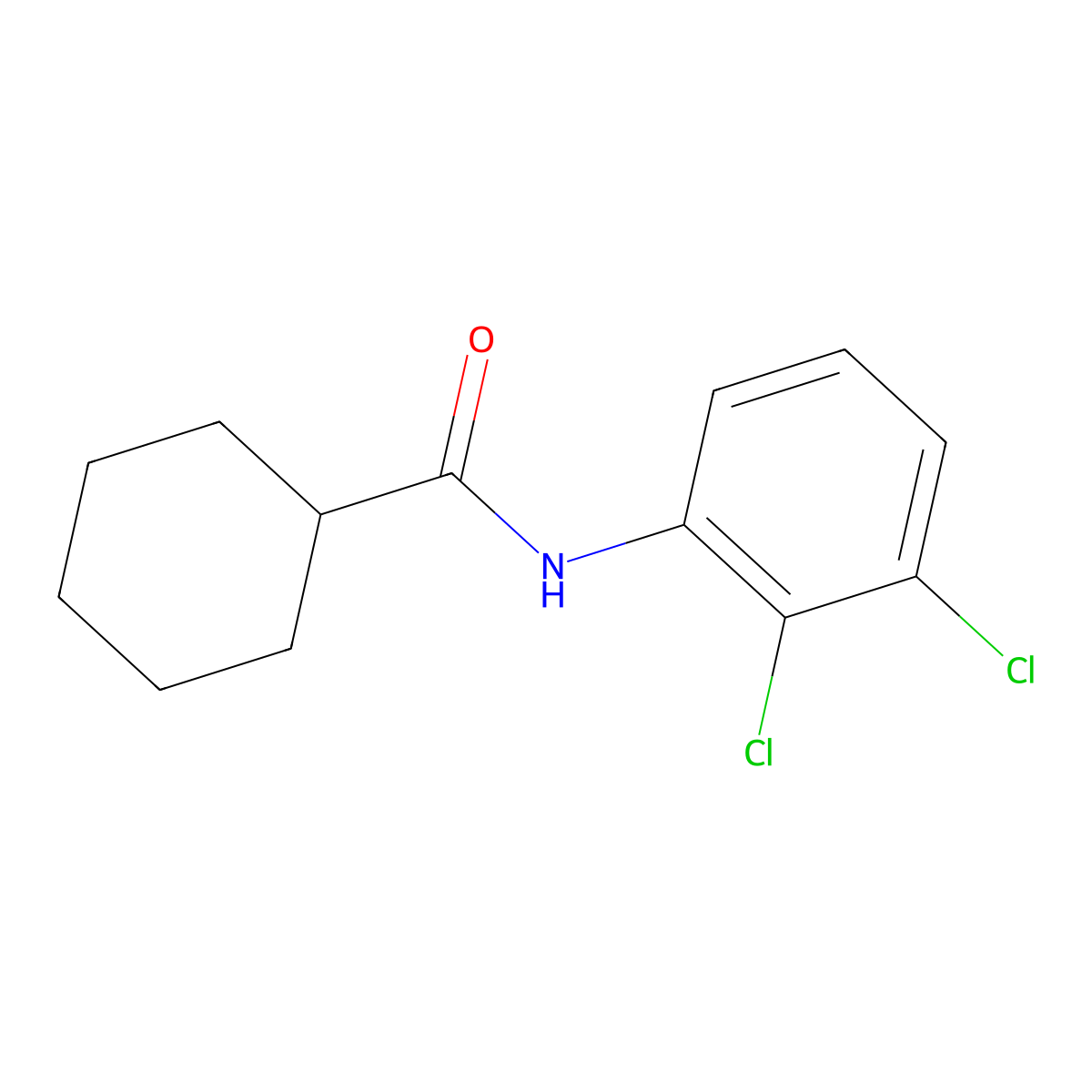 N-(2,3-dichlorophenyl)cyclohexanecarboxamide molecular structure, CAS 200709-97-3