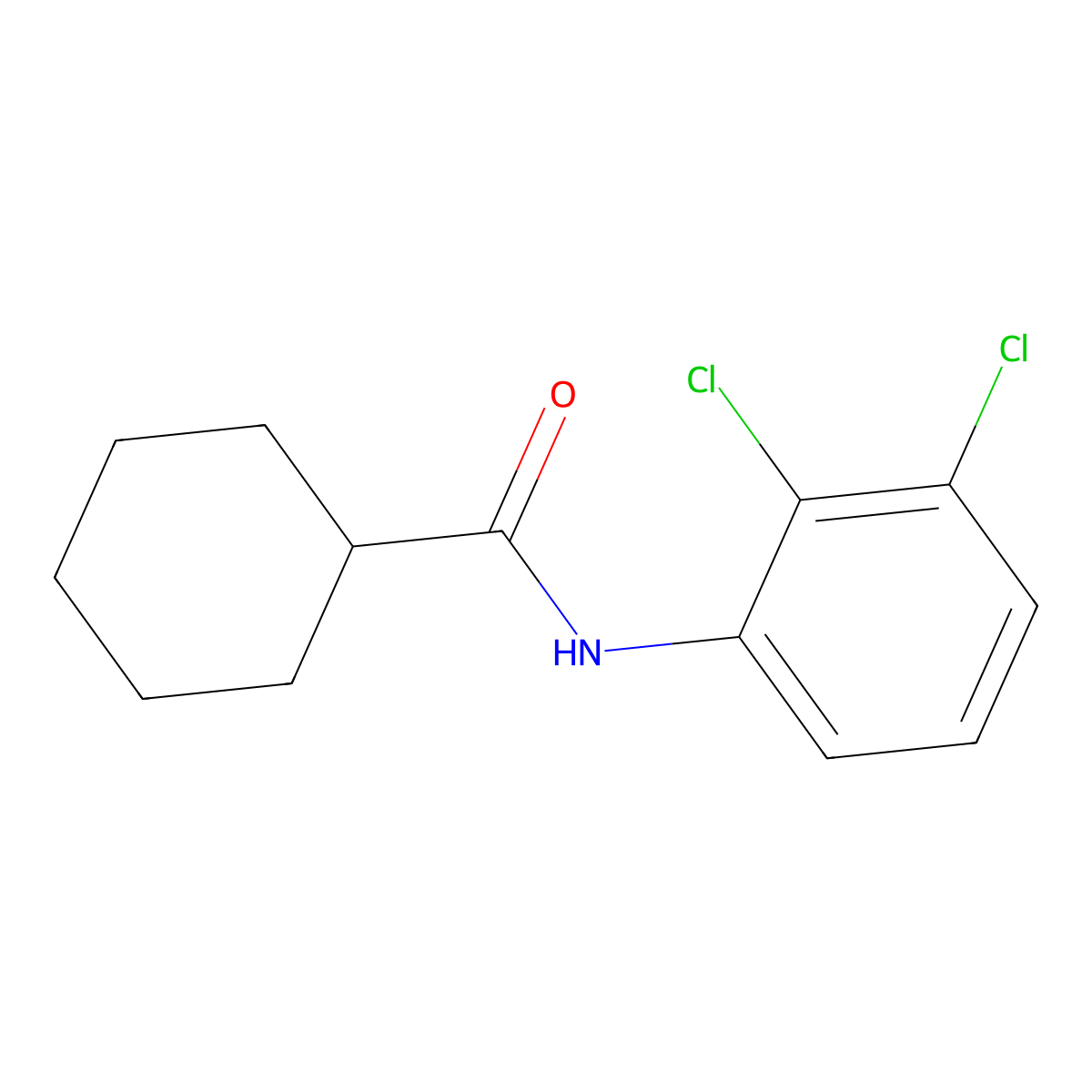 N-(2,3-dichlorophenyl)cyclohexanecarboxamide molecular structure, CAS 200709-97-3