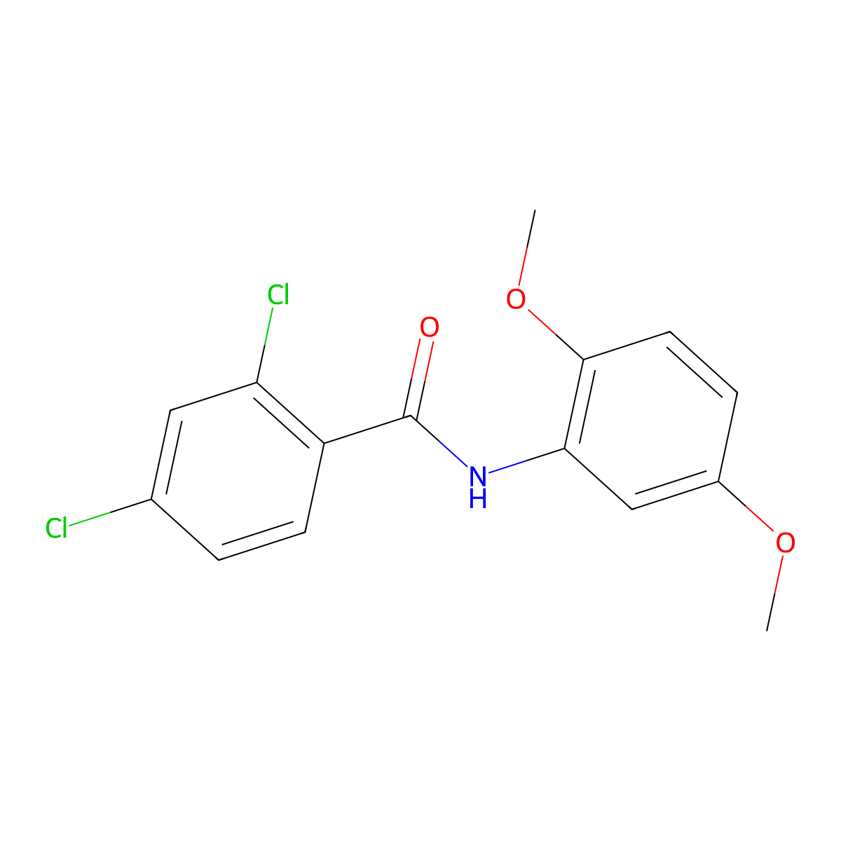 2,4-dichloro-N-(2,5-dimethoxyphenyl)benzamide molecular structure, CAS 200710-38-9