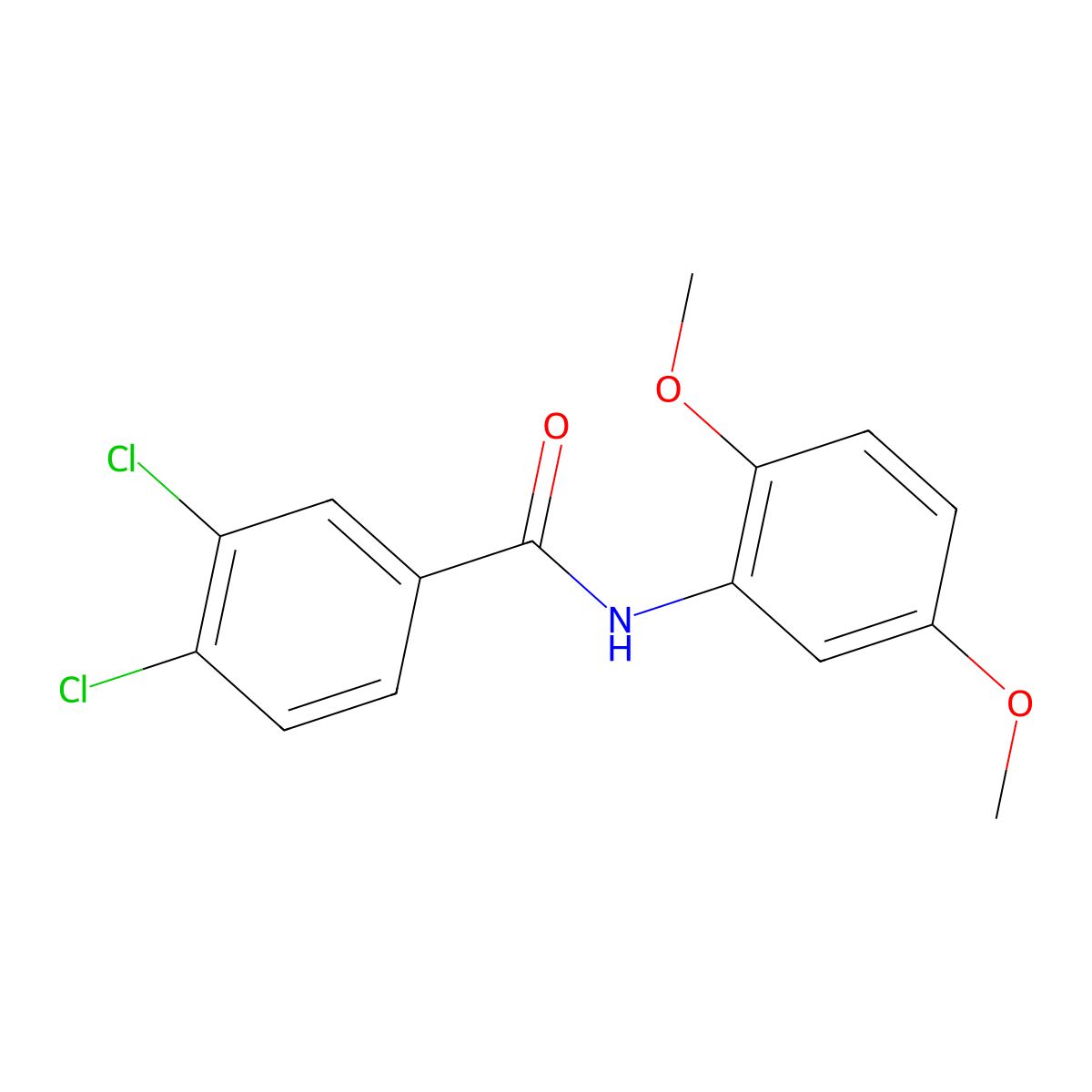 3,4-dichloro-N-(2,5-dimethoxyphenyl)benzamide molecular structure, CAS 200710-42-5