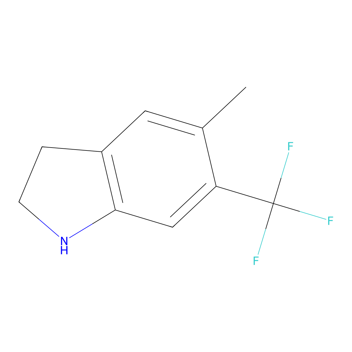 5-Methyl-6-(trifluoromethyl)indoline molecular structure, CAS 200711-22-4