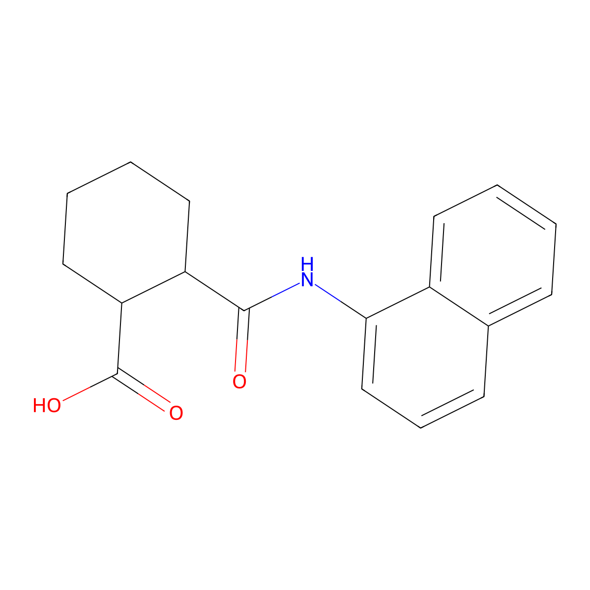 2-[(1-Naphthylamino)carbonyl]cyclohexanecarboxylic acid molecular structure, CAS 200712-43-2