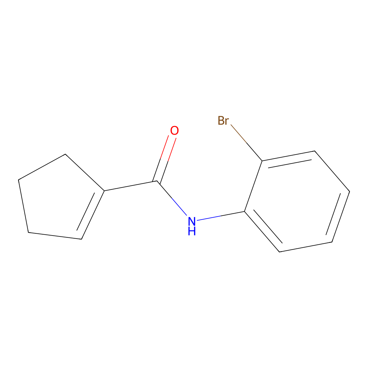 N-(2-Bromophenyl)cyclopent-1-ene-1-carboxamide molecular structure, CAS 2007130-10-9