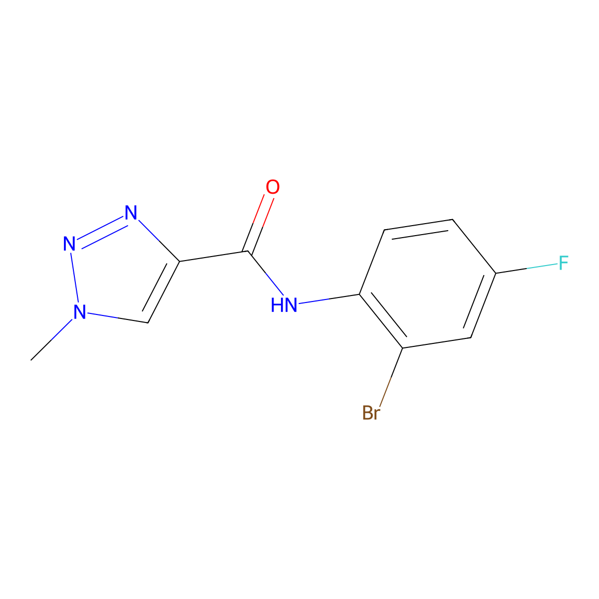 N-(2-bromo-4-fluorophenyl)-1-methyl-1H-1,2,3-triazole-4-carboxamide molecular structure, CAS 2007130-92-7