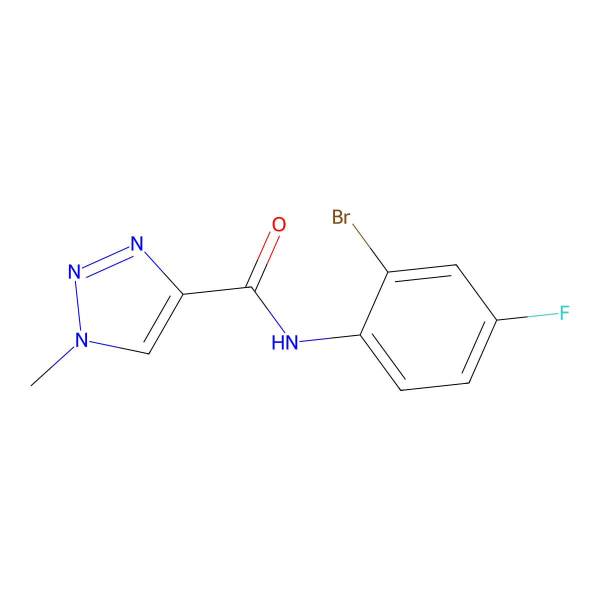 N-(2-bromo-4-fluorophenyl)-1-methyl-1H-1,2,3-triazole-4-carboxamide molecular structure, CAS 2007130-92-7