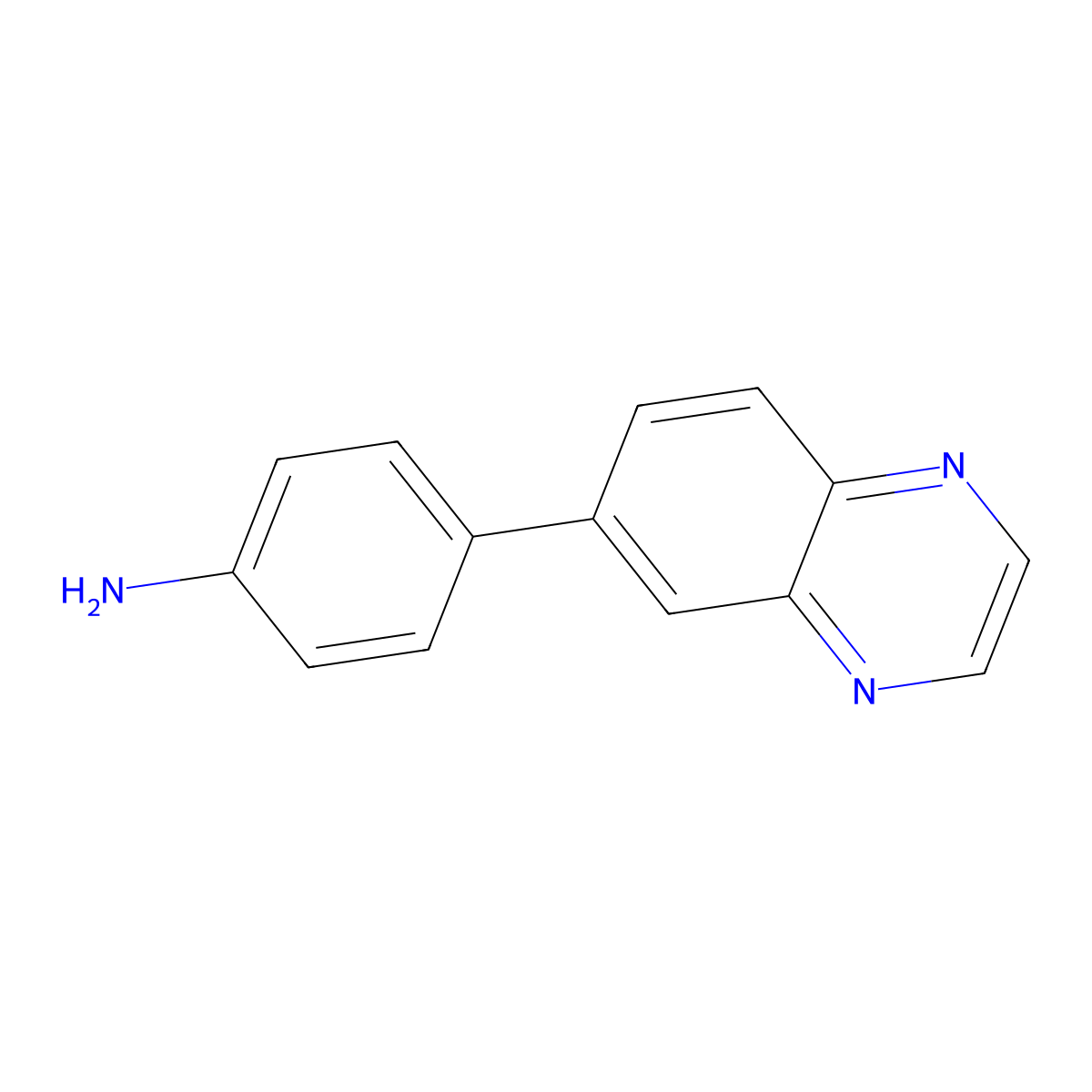 4-(6-Quinoxalinyl)benzenamine molecular structure, CAS 2007166-48-3