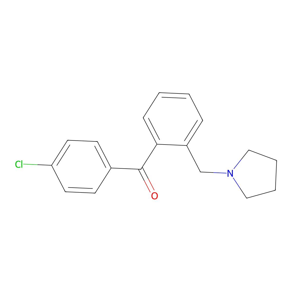 4'-Chloro-2-pyrrolidinomethyl benzophenone molecular structure, CAS 20072-53-1