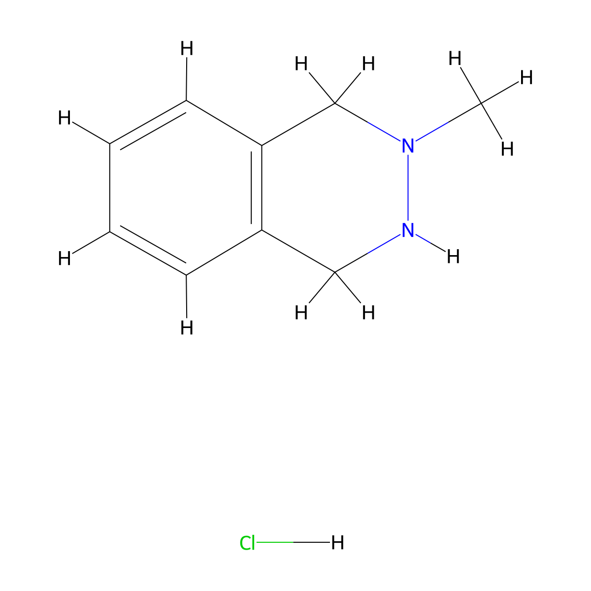 2-Methyl-1,2,3,4-tetrahydrophthalazine hydrochloride molecular structure, CAS 20072-58-6