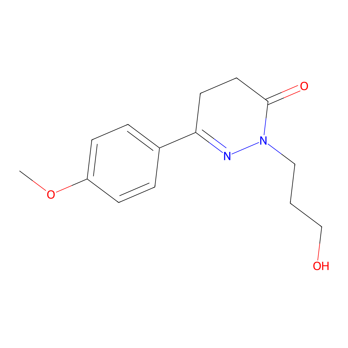 2-(3-Hydroxypropyl)-6-(4-methoxyphenyl)-4,5-dihydropyridazin-3(2H)-one molecular structure, CAS 20072-61-1