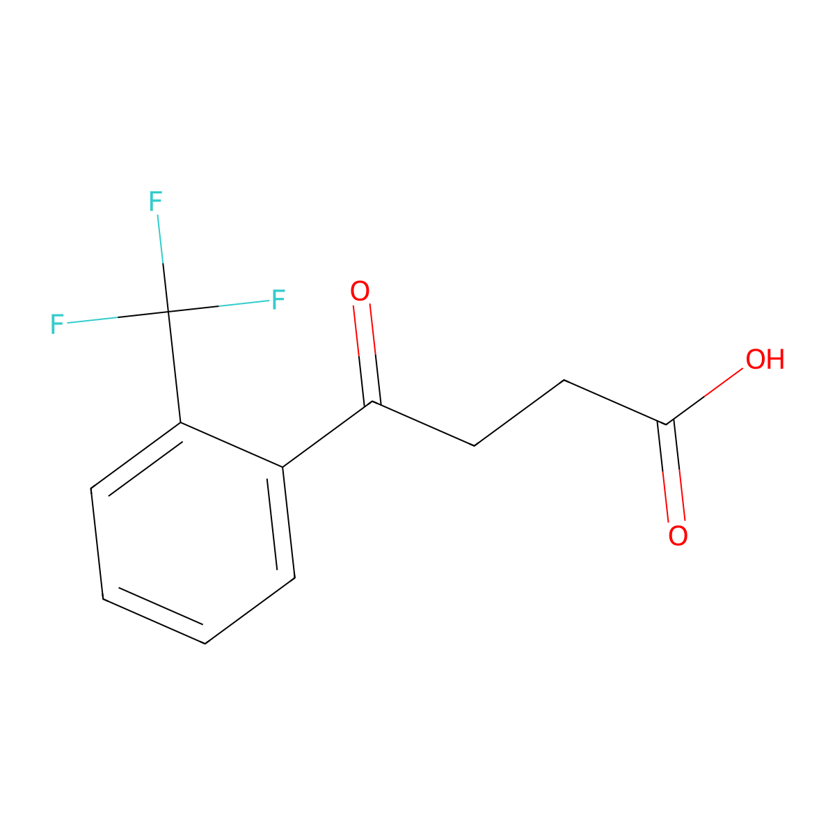 4-Oxo-4-(2-trifluoromethylphenyl)butyric acid molecular structure, CAS 200725-09-3