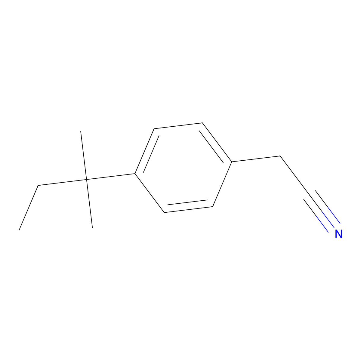 2-(4-(Tert-pentyl)phenyl)acetonitrile molecular structure, CAS 200725-68-4