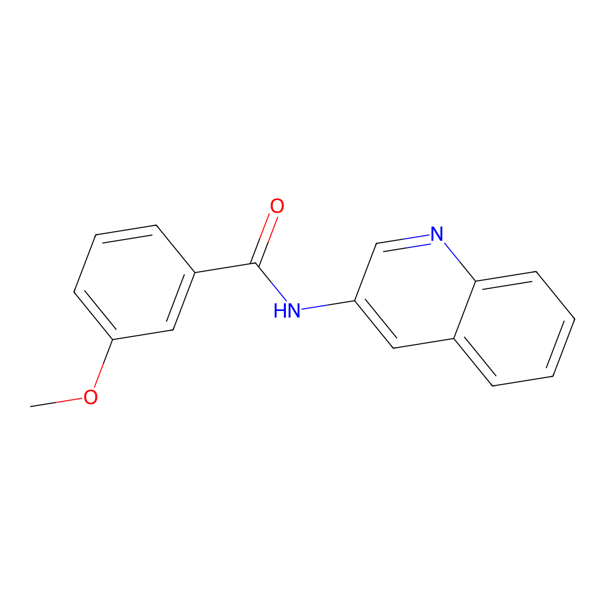 3-methoxy-N-quinolin-3-ylbenzamide molecular structure, CAS 200726-20-1