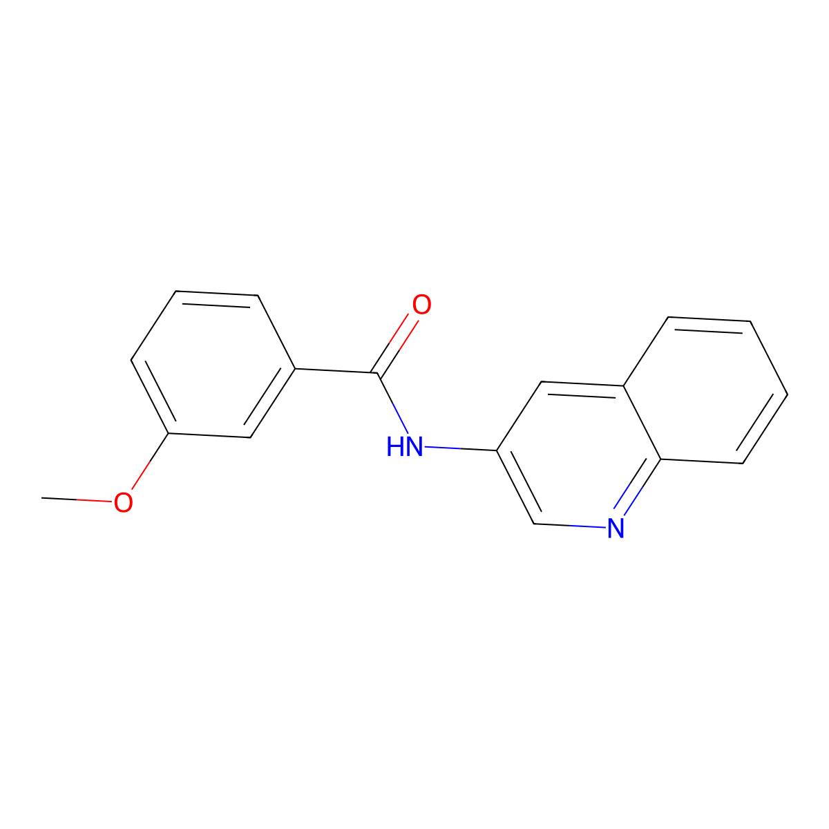 3-methoxy-N-quinolin-3-ylbenzamide molecular structure, CAS 200726-20-1